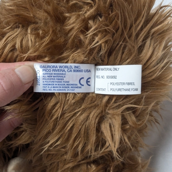 Aurora 9" Bigfoot Monster Cryptid Myth Plush Stuffed Animal 2017 - Picture 7 of 8